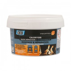 Mastic réfractaire CALORYGEB - Pour chauffage et cheminée - 300 Grs - GEB - Mastic maçonnerie - BR-000468