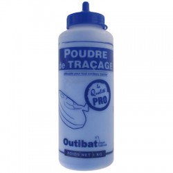 Poudre de traçage Bleu pour cordeau - 1 Kg - OUTIBAT - Traceur de chantier - BR-710320