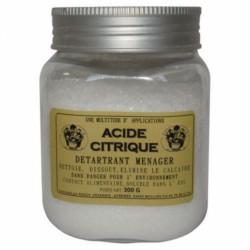 Acide citrique - Détartrant ménager et anti-oxydant - 300 Grs - DOUSSELIN - Entretien salle de bain - DE-688143