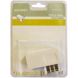 Filtre ADSL 2 + Prise téléphone - Femelle RJ11 - ERARD - Téléphonie - DE-605170