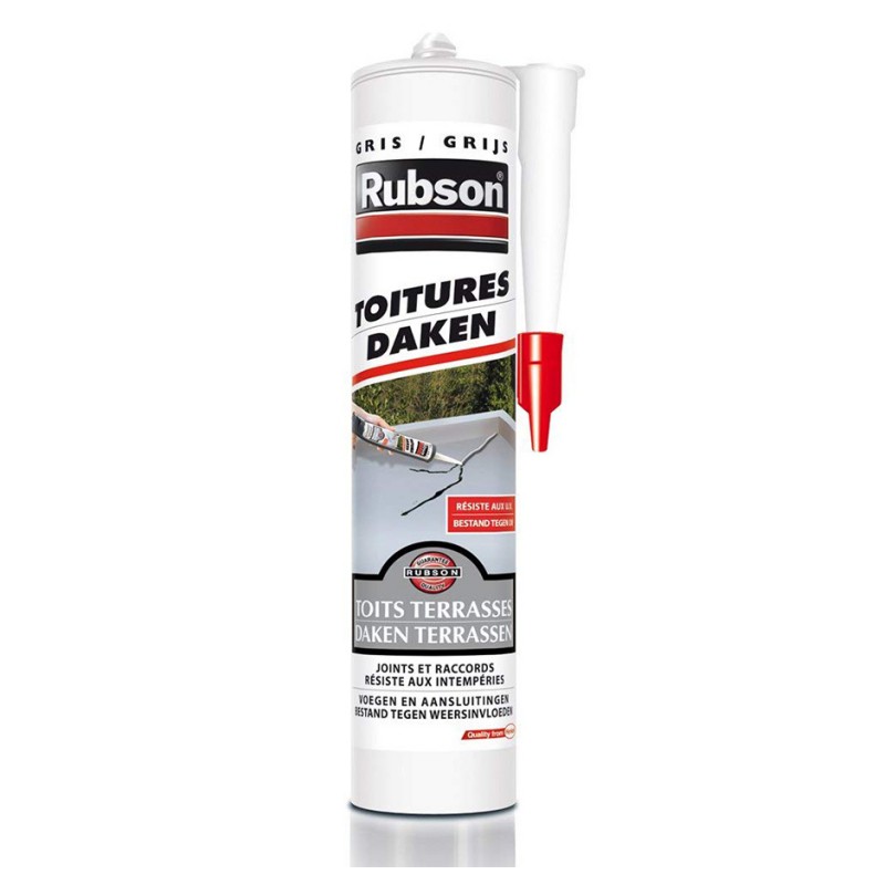 Mastic de couverture et d'isolation - Toitures Daken - Gris - 280 ml - RUBSON - Mastic maçonnerie - DE-475087