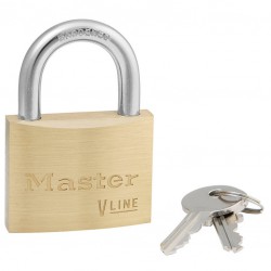 Cadenas en laiton V-Line de 60 mm - Modèle N° 4160 - MASTER LOCK - Cadenas - DE-537084