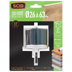 Scie cloche multilames en acier - 7 lames - 50 mm - SCID - Scie / Lame - BR-704357