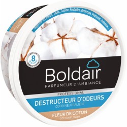 Destructeur d'odeur - Fleur de coton - Gel solide 300 gr - BOLDAIR - Désodorisant - BR-608162