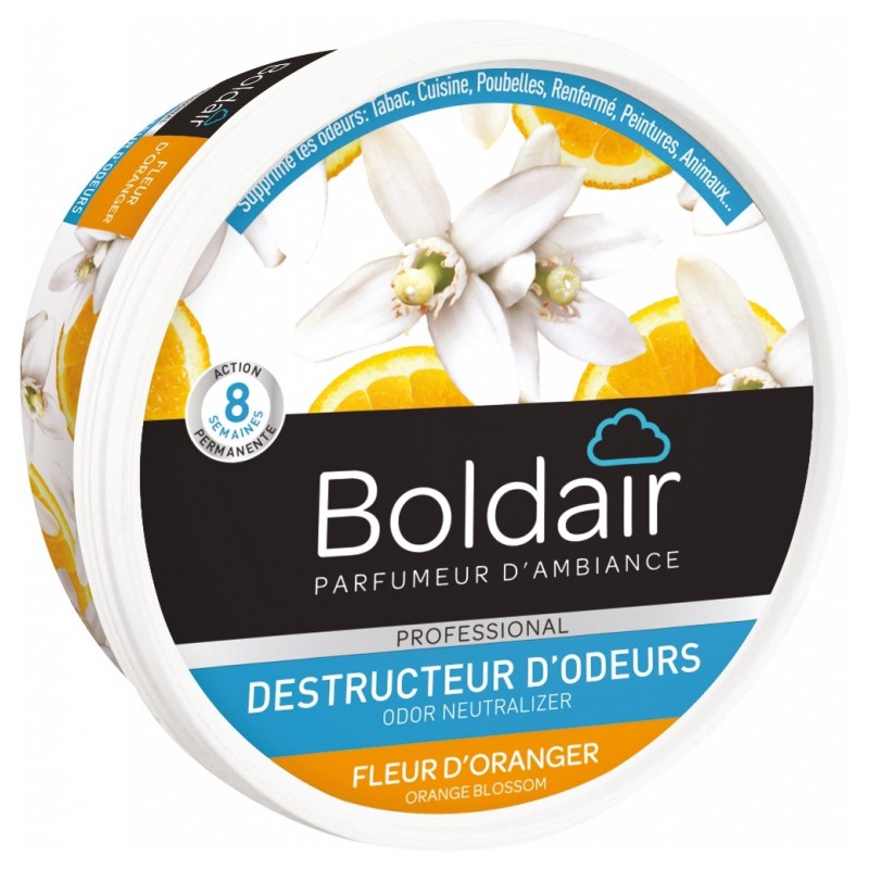 Destructeur d'odeur - Fleur d'oranger - Gel solide 300 gr - BOLDAIR - Désodorisant - DE-568402