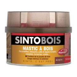 Mastic à  bois - Blanc - 170 ml - SINTOBOIS - Réparation et rénovation du bois - DE-152744