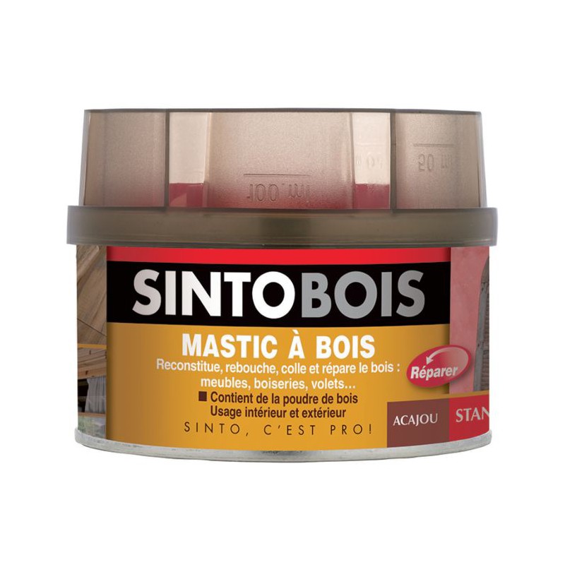 Mastic à  bois - Blanc - 170 ml - SINTOBOIS - Réparation et rénovation du bois - DE-152744