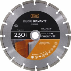 Disque diamentée polyvalent - Coupe à  sec - 230 mm - SCID - Disque - BR-704131