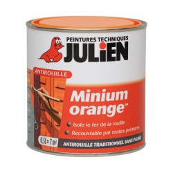 Primaire antirouille - Minium Orange - 0.5 L - JULIEN - Antirouille - DE-634477