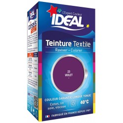 Teinture liquide pour textile - Raviver / Colorer - Violet - 40 ml - IDEAL - Teinture textile - DE-464438