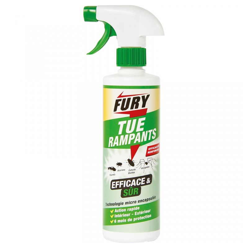 Tue rampants - Efficace et sur - Action rapide - 500 ml - FURY - Insectes rampants - BR-317506