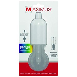 Baladeuse décorative Maximus RGB - Blanc - DURACELL - Pour l'intérieur - DE-292060