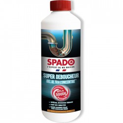 Gel déboucheur ultra-concentré - Super Déboucheur - 50 % de soude - 500 Grs - SPADO - Entretien des WC - DE-305616