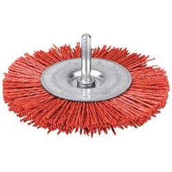 Brosse abrasive circulaire - Rouge - Nylon - 75 mm - SCID - Bande et patin abrasif - 1889