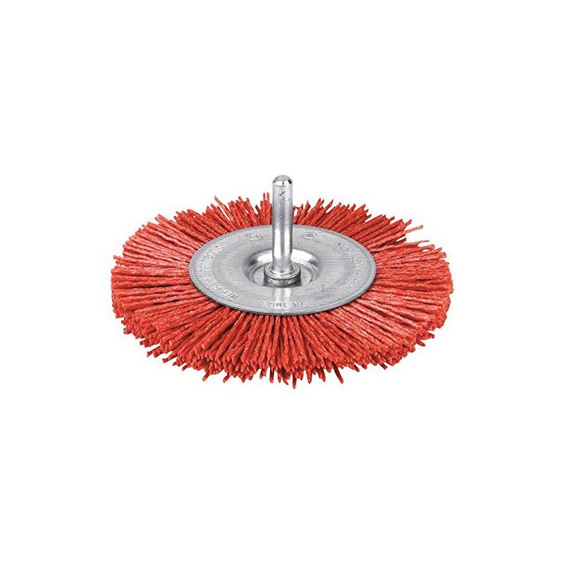 Brosse abrasive circulaire - Rouge - Nylon - 75 mm - SCID - Bande et patin abrasif - 1889