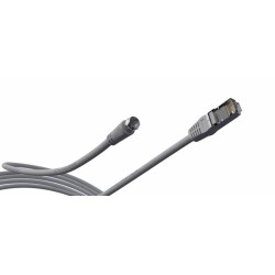 Câble antenne RJ45 Mâle/fiche F Mâle à  Visser pour Réseaux VDI/VDV Grade 3 - 2 M - LINEAIRE - Télévision - D307762