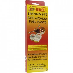 Pâte combustible longue durée pour fondue ou pierrade - Lot de 3 - FAVORIT - Allume-feux - BR-203447