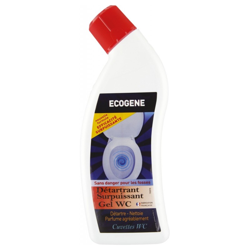 Détartrant surpuissant pour WC - En gel - 750 ml - ECOGENE - Entretien des WC - BR-100401