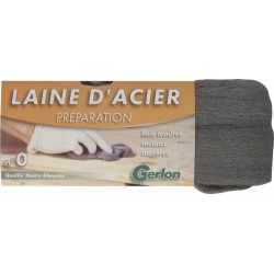 Laine d'Acier N°0 - Pour bois tendres et métaux - 200 Grs - GERLON - Entretien du bois - 12147