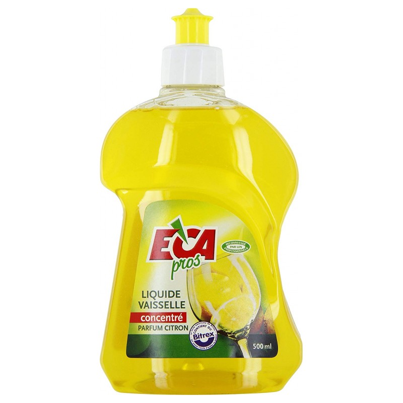 Liquide vaiselle main - Citron - 500 ml - ECA PROS - Entretien de la vaisselle - DE-866376