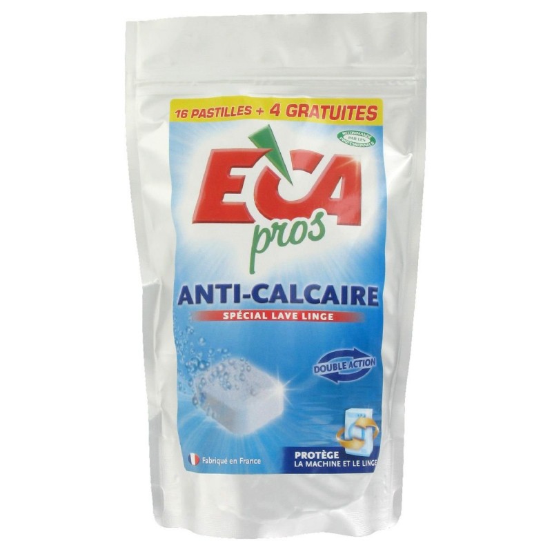 Pastilles anti-calcaire pour lave-linge - 20 pastilles - ECA PROS - Accueil - DE-469817