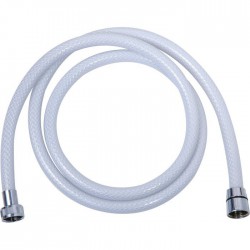 Flexible de douche tressé - Blanc - 1.5 M - SIDER - Flexible de douche - SI-535230