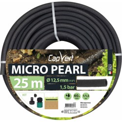 Tuyau d'arrosage pour micro-irrigation - 12.5 mm x 25 M - Micro Pearl - CAP VERT - Tuyaux d'arrosage - BR-508697