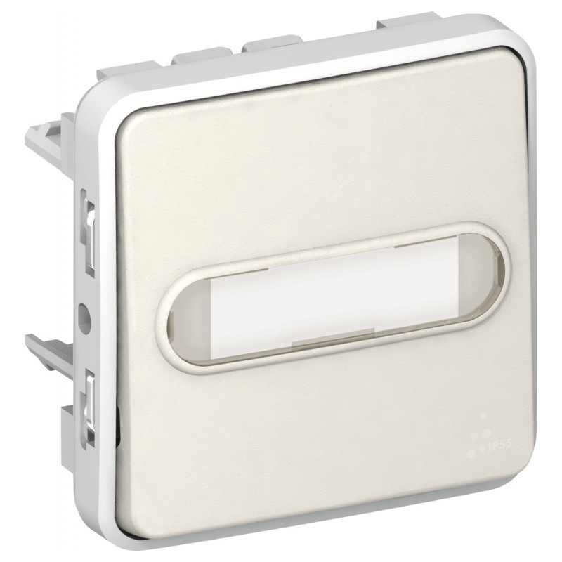 Poussoir porte-étiquette lumineux (voyant fourni) Plexo - Blanc - LEGRAND - Appareillage : Commandes / interrupteurs... - BR-...