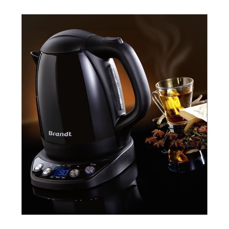 Bouilloire électriue sans fil - 1.2 L - BO1200EN - Noir - BRANDT - Bouilloires - BO1200EN