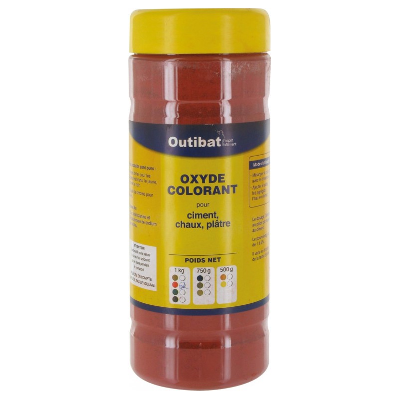 Colorant pour ciment synthétique - Oxyde colorant - Rouge vif - 1 Kg - OUTIBAT - Ciment et Plâtre - BR-536693