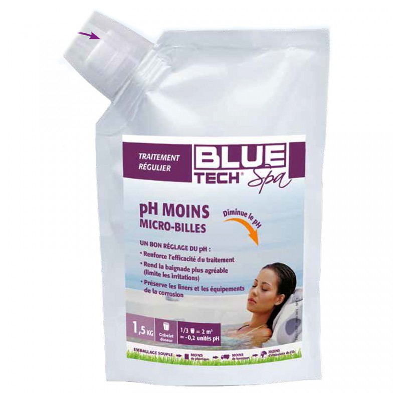 PH Moins Spécial Spa - Sachet refermable - 1.5 Kg - BLUE TECH - Entretien SPA - 92610