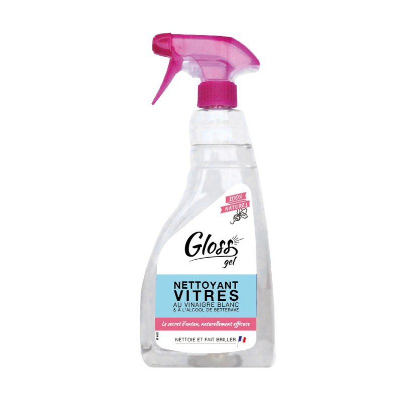 Nettoyant vitres en gel - 100 % Naturel - 750 ml - GLOSS - Produits multi-usages - DE-222703