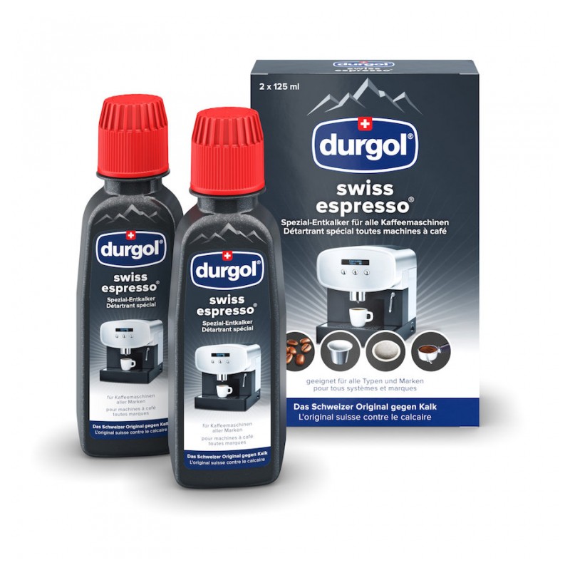 Détartrant pour machine à  café - Swiss Espresso - 2 x 125 ml - DURGOL - Entretien électroménager - DE-226530