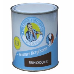 Peinture acrylique - Murs et plafonds - Satin - Brun chocolat - 0.5 L - ONIP - Peintures - MC70113