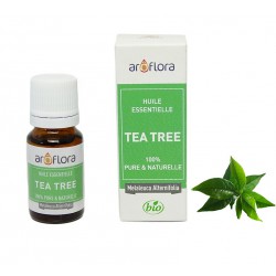 Huile essentielle BIO de Tea Tree 100% pure et naturelle -10 ml - AROFLORA - Huiles essentiellles - DE-198390