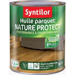 Huile pour parquet - Nature Protect - Incolore - 1 L - SYNTILOR - Entretien du bois - DE-277153