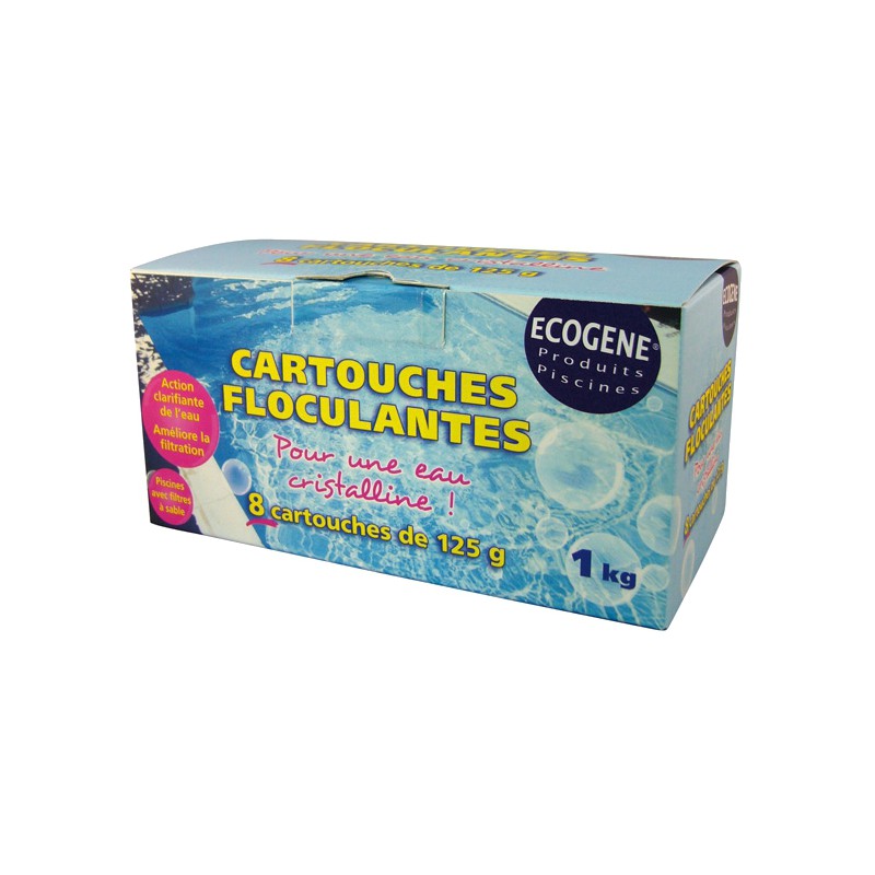 Cartouches Floculantes - 1kg - ECOGENE - Traitement / réparation piscine - 115741