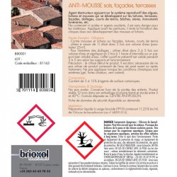 Anti-mousse sols / façades / terrasses - 5 L - BRIOXOL -  - B80001