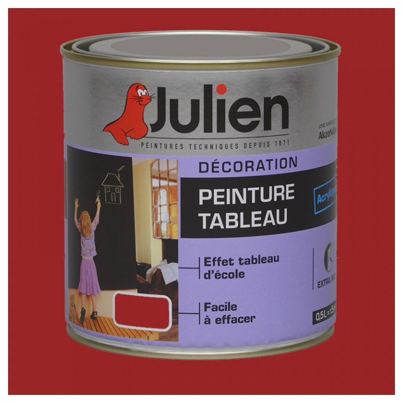 Peinture Tableau - Bois, MDF, Plâtre, Fer - Rouge - 500 ml - JULIEN - Peintures - JPTARI05