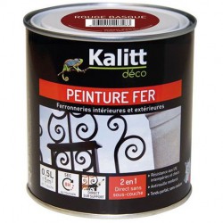 Peinture spécial Fer - Rouge basque - Brillant - 0.5 L - KALITT - Peintures - DE-368191