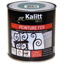 Peinture spécial Fer - Gris alu - Brillant - 0.5 L - KALITT - Peintures - DE-368209