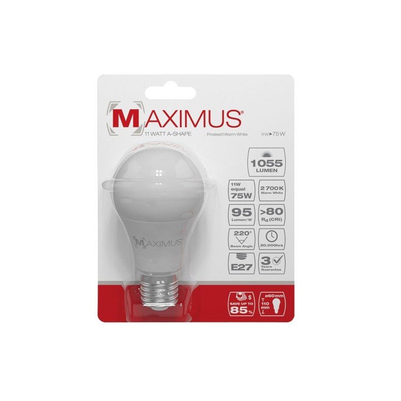 Ampoule LED bulb - E27 - 11 Watts - Maximus - DURACELL - Ampoules LED - DE-234451