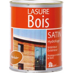 Lasure Bois - Satin - Hydrofuge - Merisier - 0.75 L - RECA - Lasures et Vernis - BR-940557