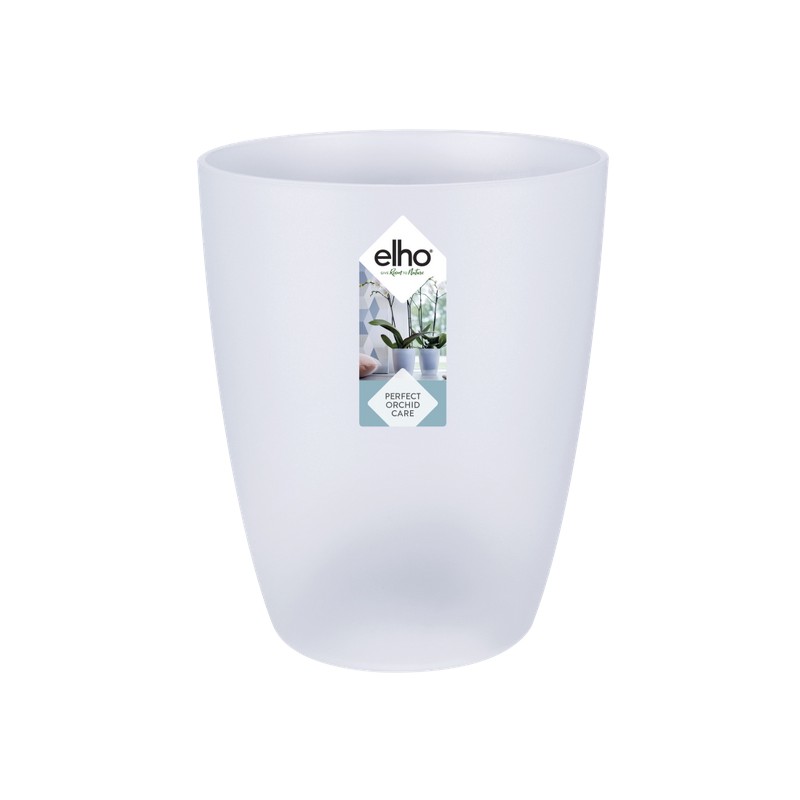 Pot haut spécial orchidée - Brussels - H 12.5 cm - Transparent - ELHO - Pots ronds - DE-402503