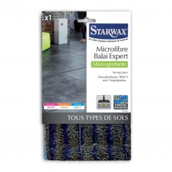 Microfibre Micro-grattante pour balai expert - Tous sols - STARWAX - Serpillière - 1592