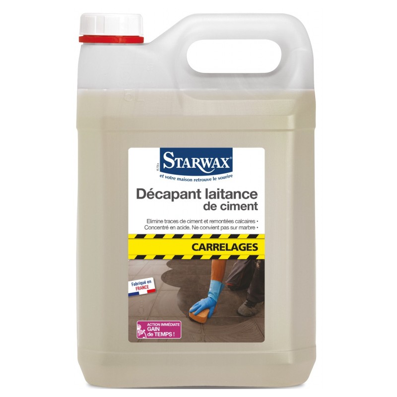 Décapant laitance de ciment pour carrelages - 5L - STARWAX - Entretien des sols - BR-820741