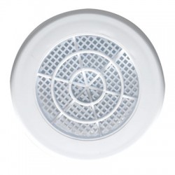 Grille à  clip - Plastique - Blanc - Diamètre 103 mm - DMO - Grille de ventilation - BR-192178