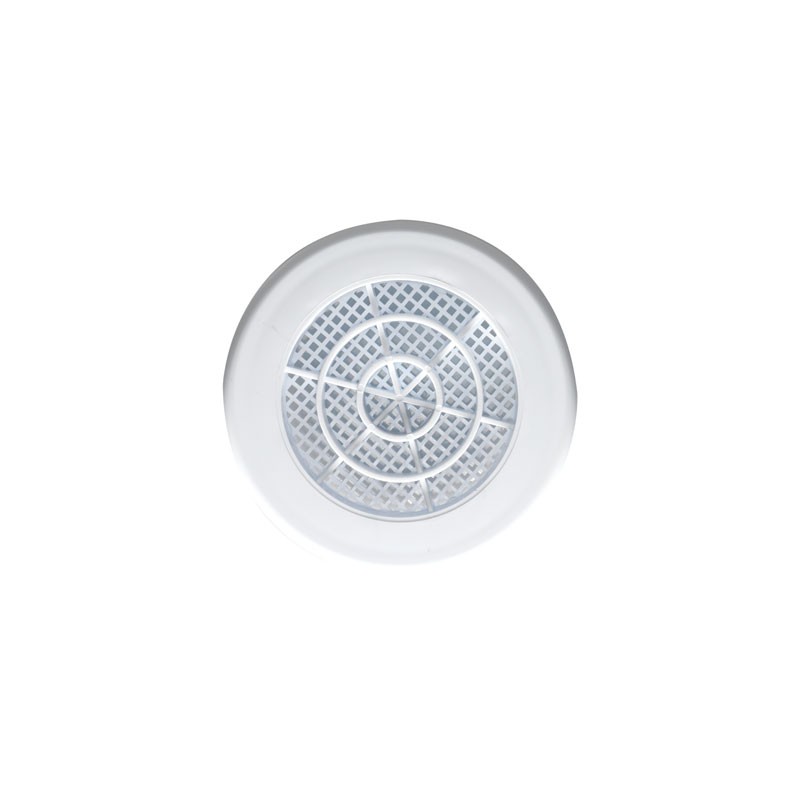 Grille à  clip - Plastique - Blanc - Diamètre 103 mm - DMO - Grille de ventilation - BR-192178