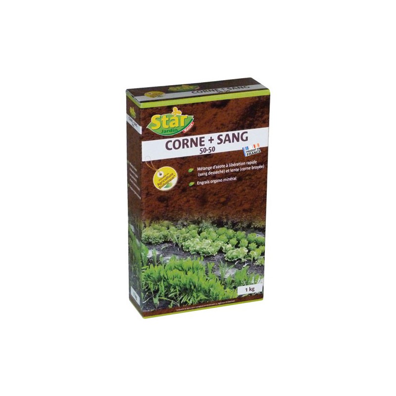 Engrais azoté corne + sang desséché UAB - 1 Kg - STAR - Engrais et activateur - DE-614941