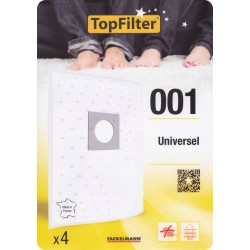 4 Sacs Aspirateur Universel - Model 001 - TOPFILTER - Accessoires Aspirateur - BR-122514